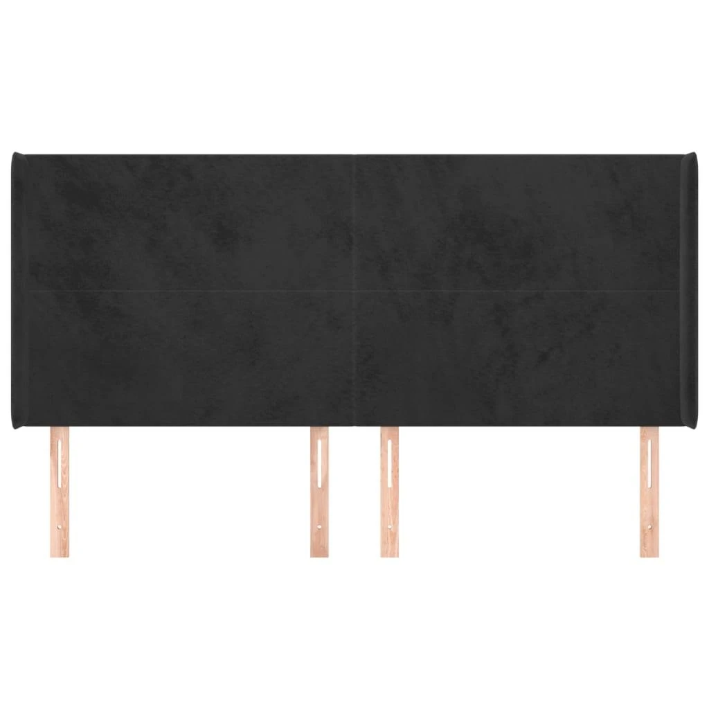 Galvūgalis su auselėmis, juodos, 163x16x118/128cm, aksomas