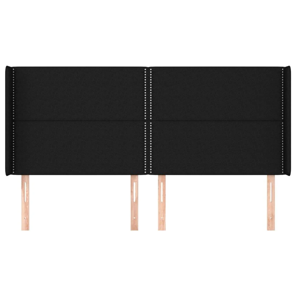 Galvūgalis su auselėmis, juodos, 203x16x118/128cm, audinys