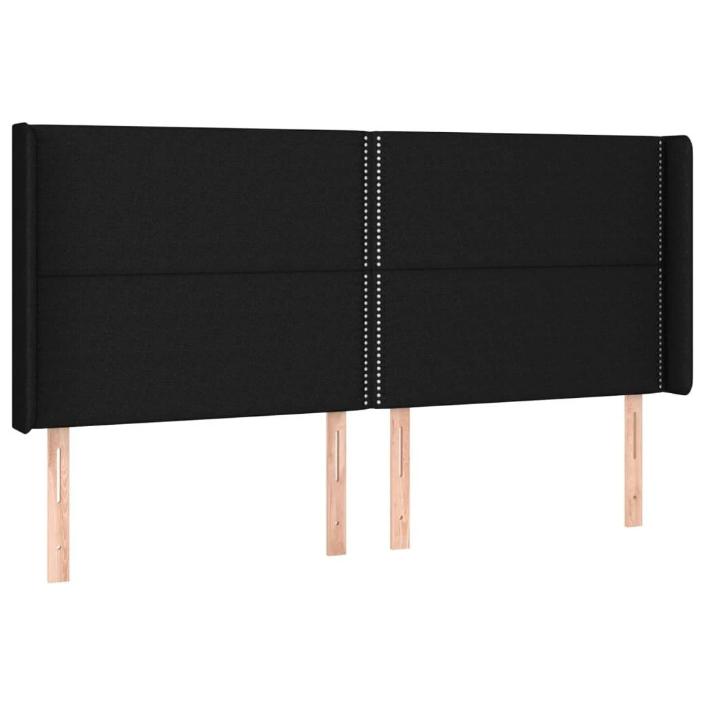 Galvūgalis su auselėmis, juodos, 203x16x118/128cm, audinys