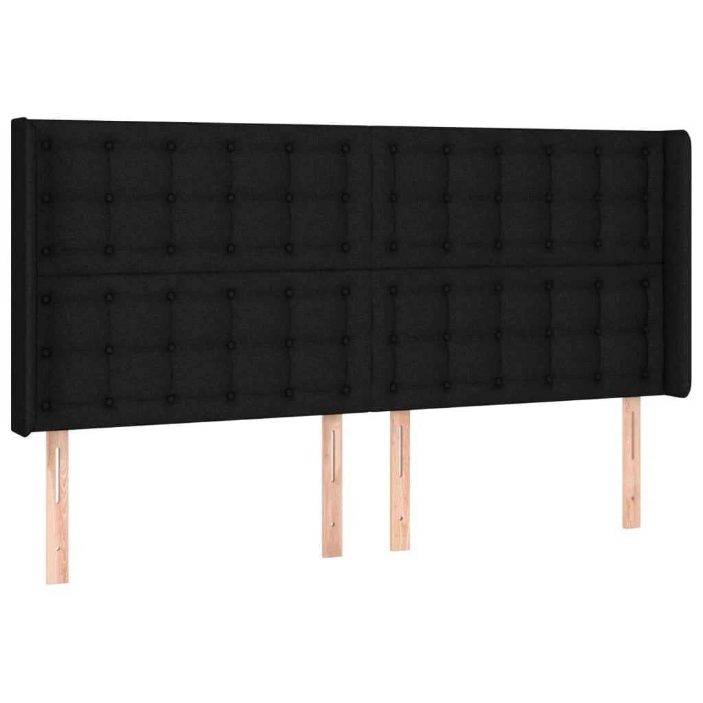 Galvūgalis su auselėmis, juodos, 203x16x118/128cm, audinys