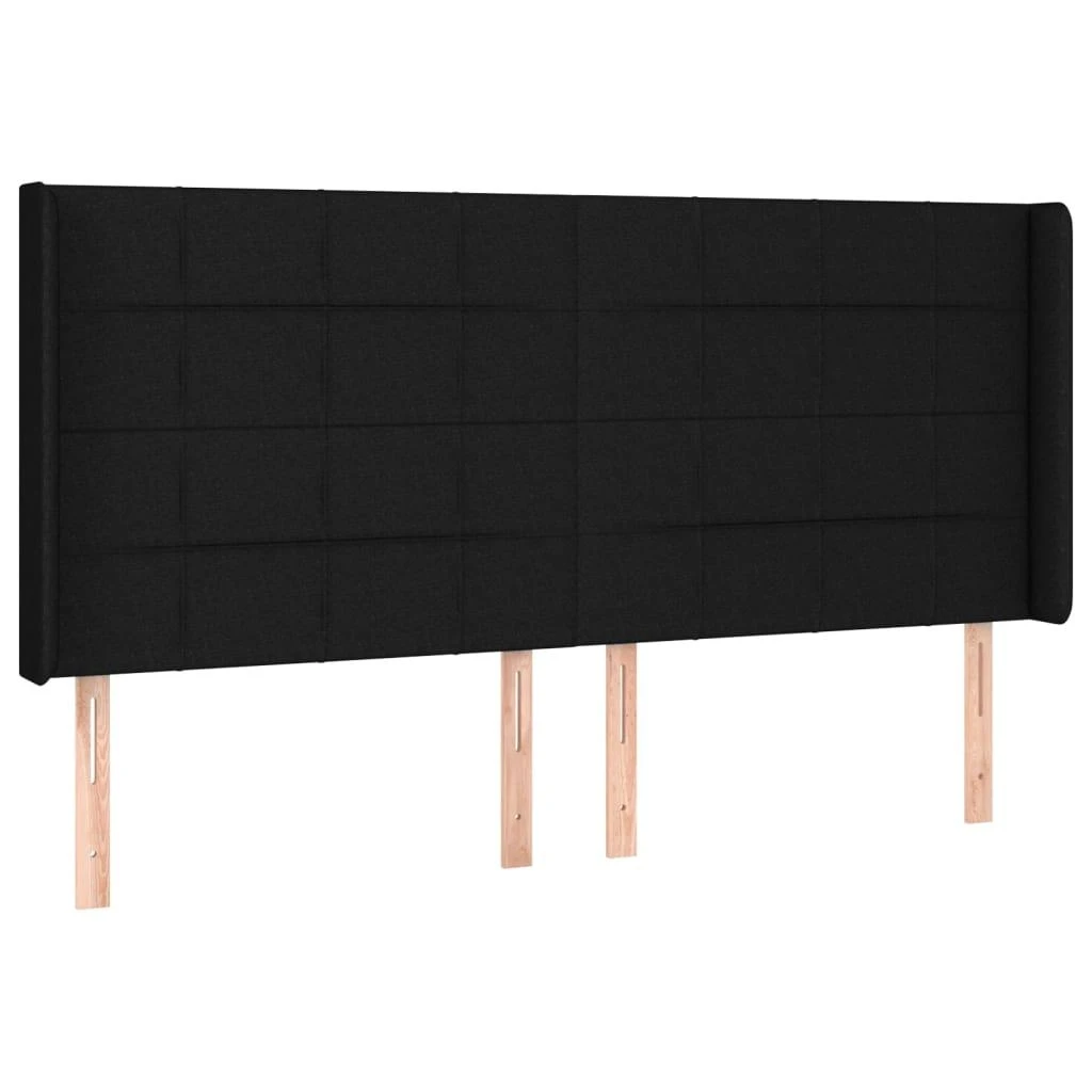 Galvūgalis su auselėmis, juodos, 203x16x118/128cm, audinys