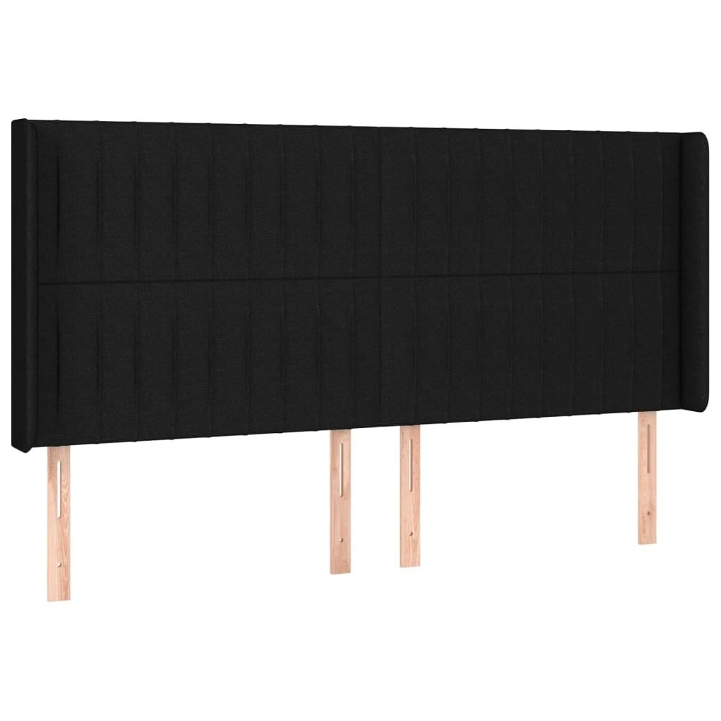 Galvūgalis su auselėmis, juodos, 203x16x118/128cm, audinys