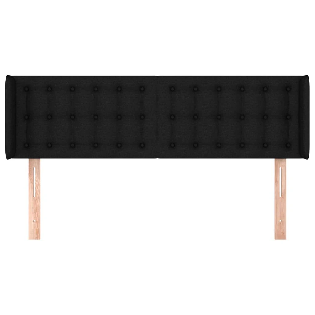 Galvūgalis su auselėmis, juodos spalvos,147x16x78/88cm, audinys