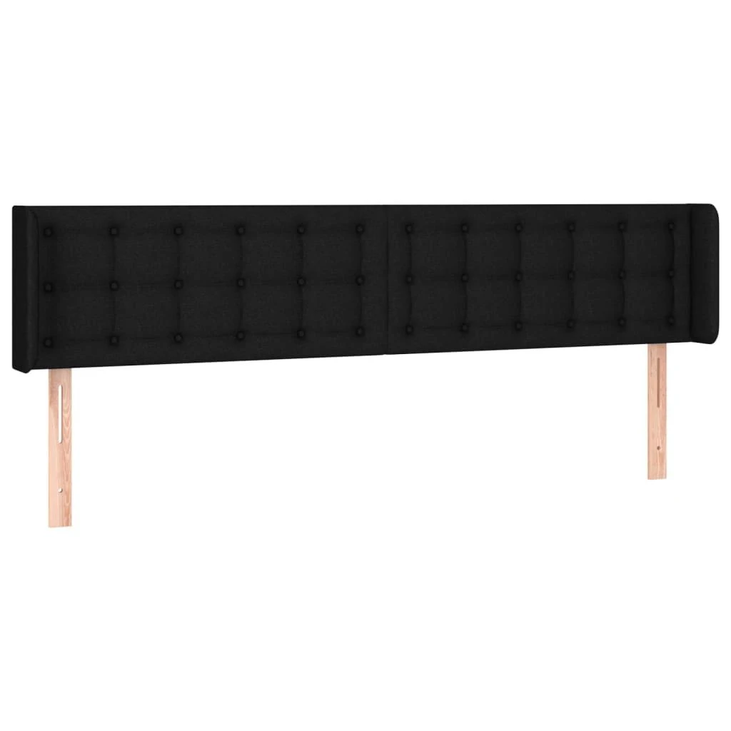 Galvūgalis su auselėmis, juodos spalvos,163x16x78/88cm, audinys