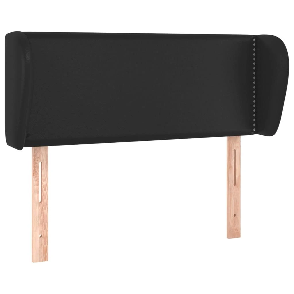 Galvūgalis su auselėmis, juodos,83x23x78/88cm, dirbtinė oda
