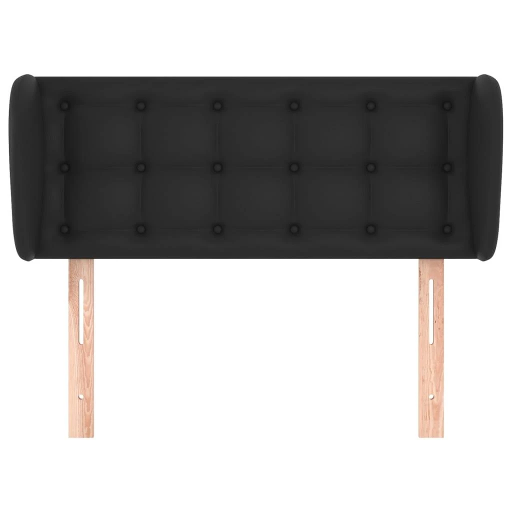 Galvūgalis su auselėmis, juodos,83x23x78/88cm, dirbtinė oda
