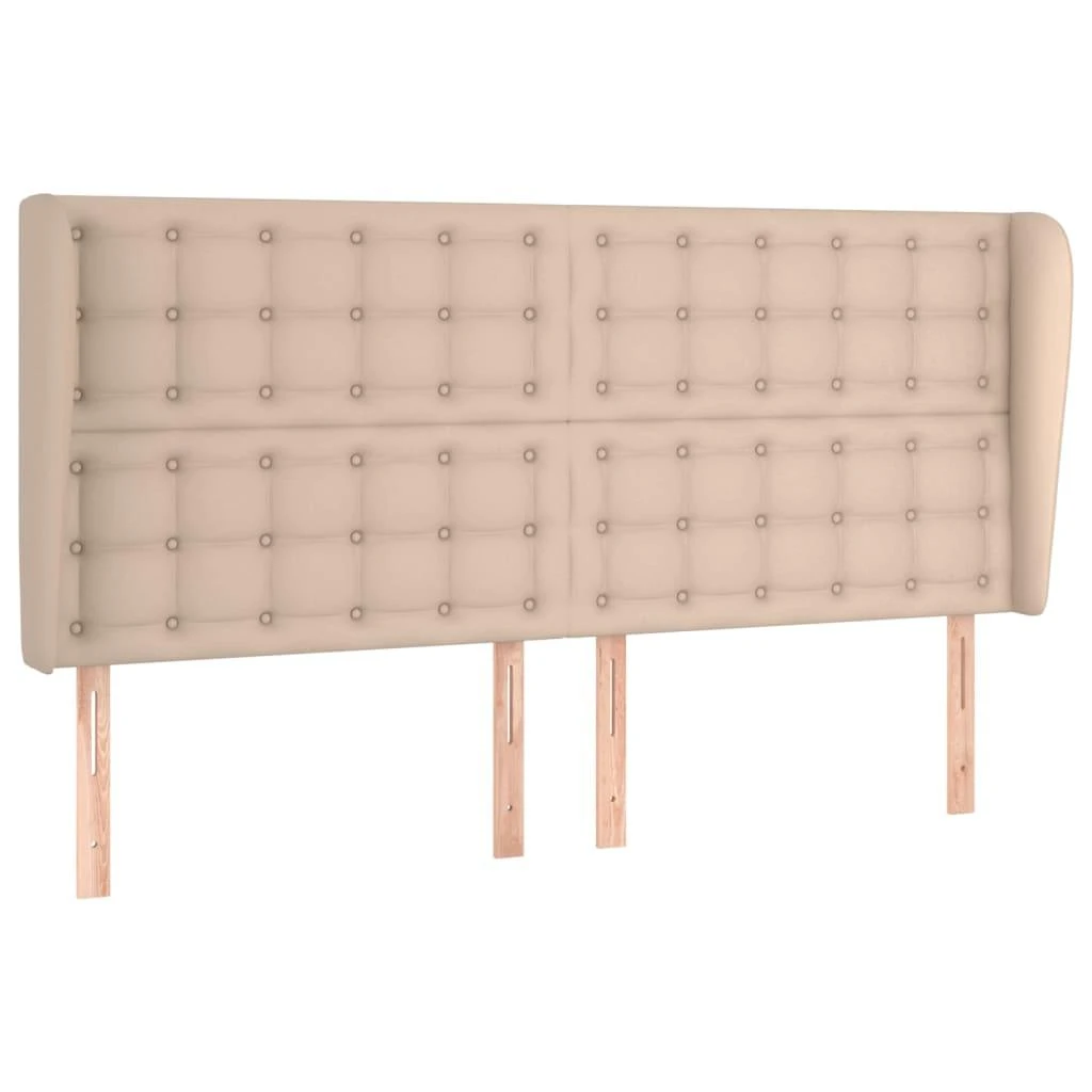 Galvūgalis su auselėmis, kapučino, 163x23x118/128cm,netikra oda