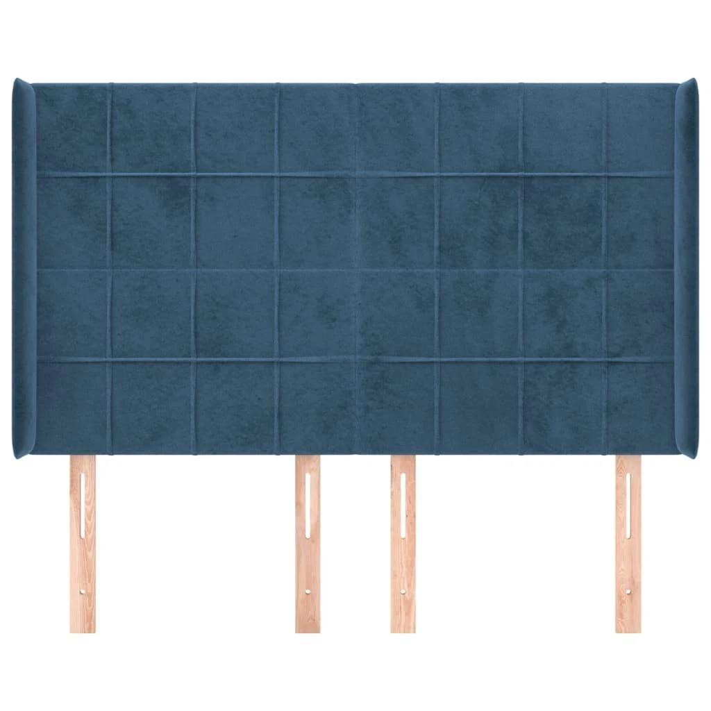Galvūgalis su auselėmis, mėlyna, 147x16x118/128 cm, aksomas