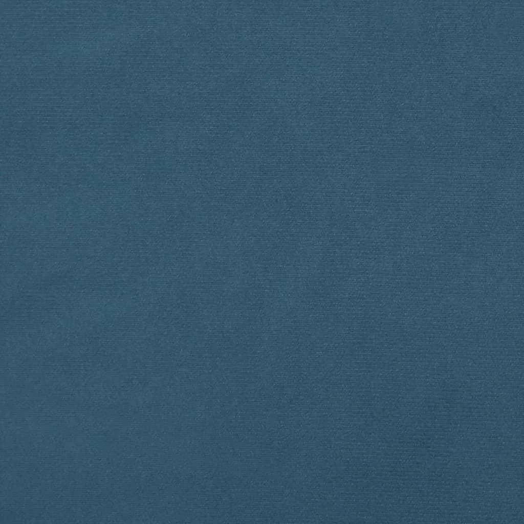 Galvūgalis su auselėmis, mėlynas, 203x23x118/128cm, aksomas