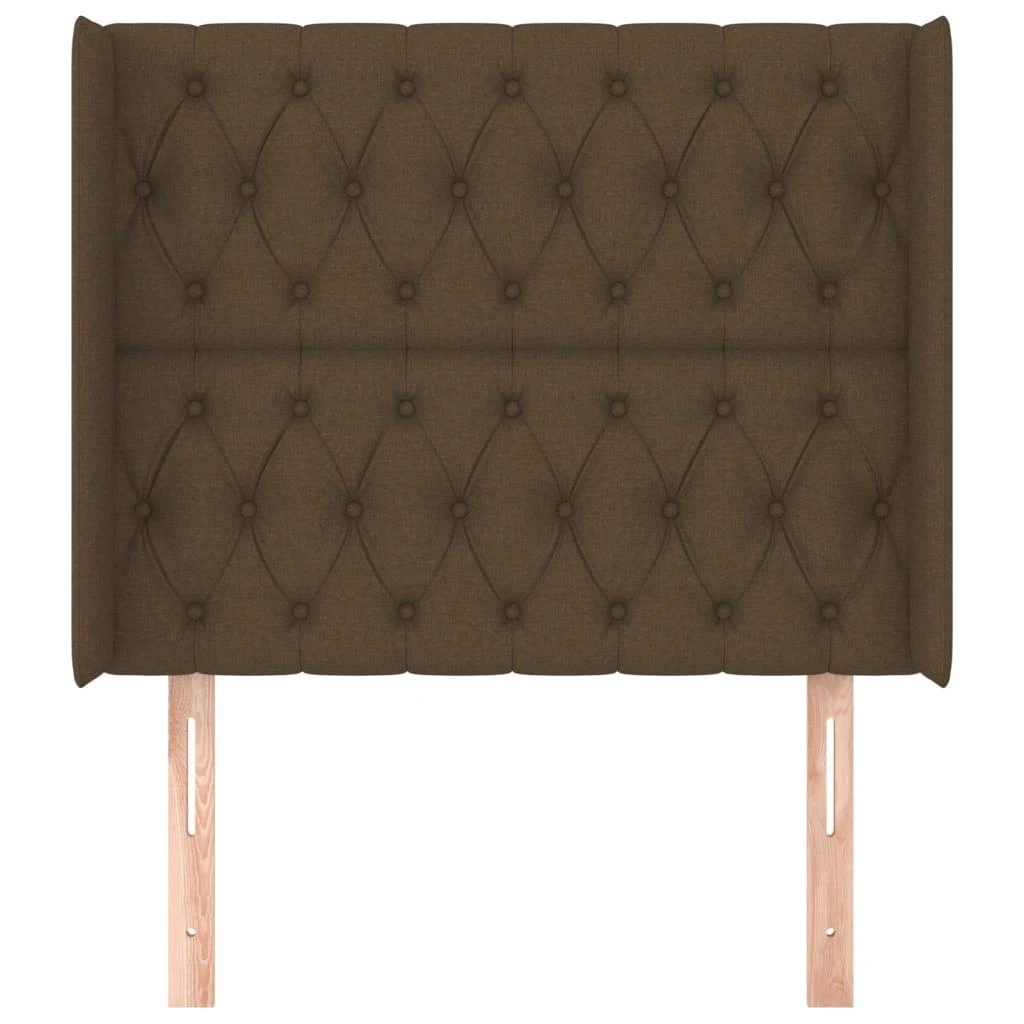 Galvūgalis su auselėmis, rudas, 103x16x118/128cm, audinys