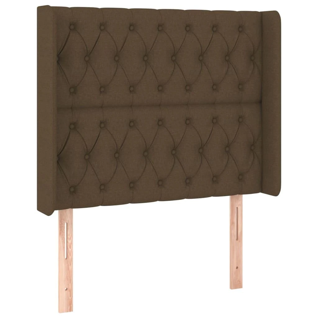 Galvūgalis su auselėmis, rudas, 103x16x118/128cm, audinys