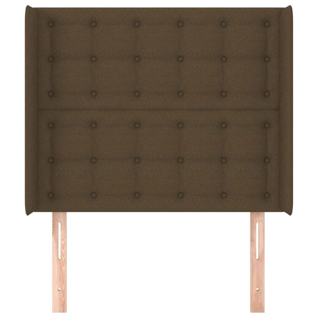 Galvūgalis su auselėmis, rudas, 103x16x118/128cm, audinys
