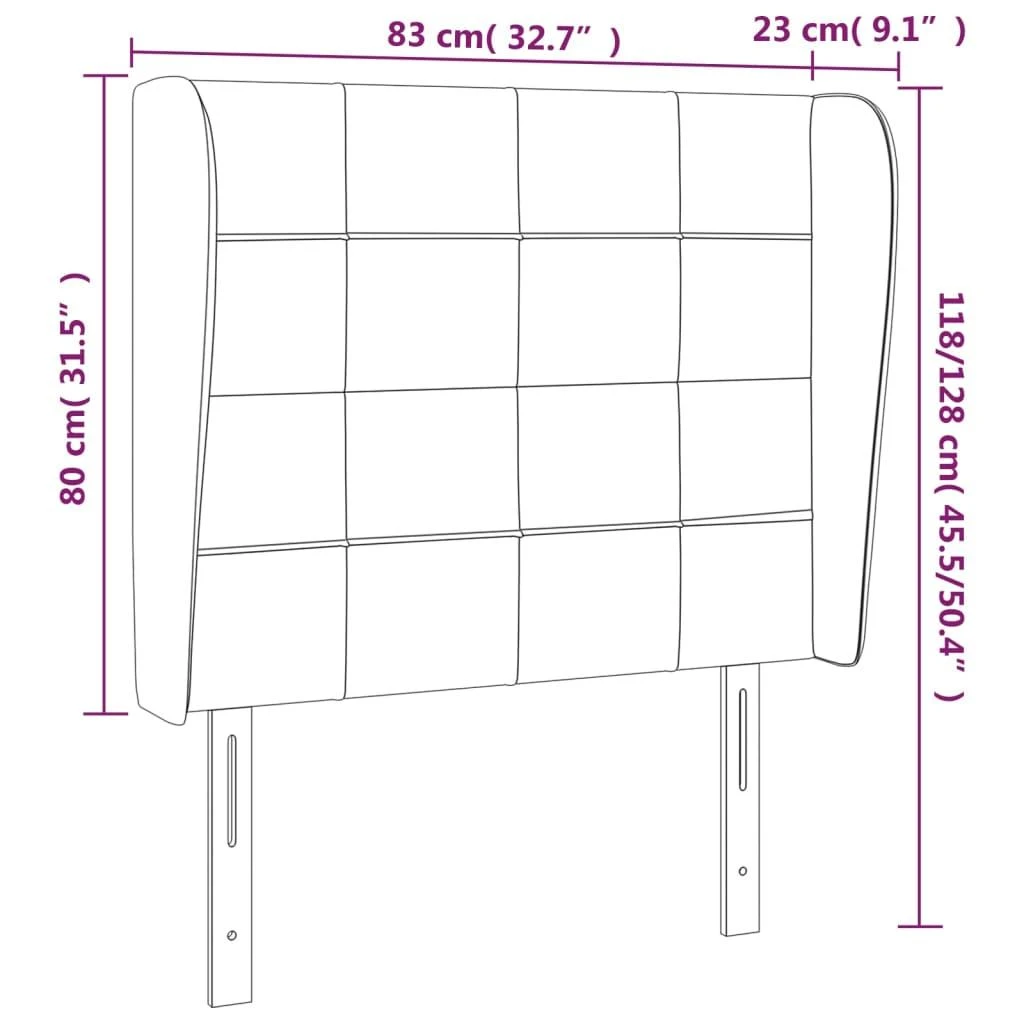 Galvūgalis su auselėmis, rudas, 83x23x118/128cm, audinys
