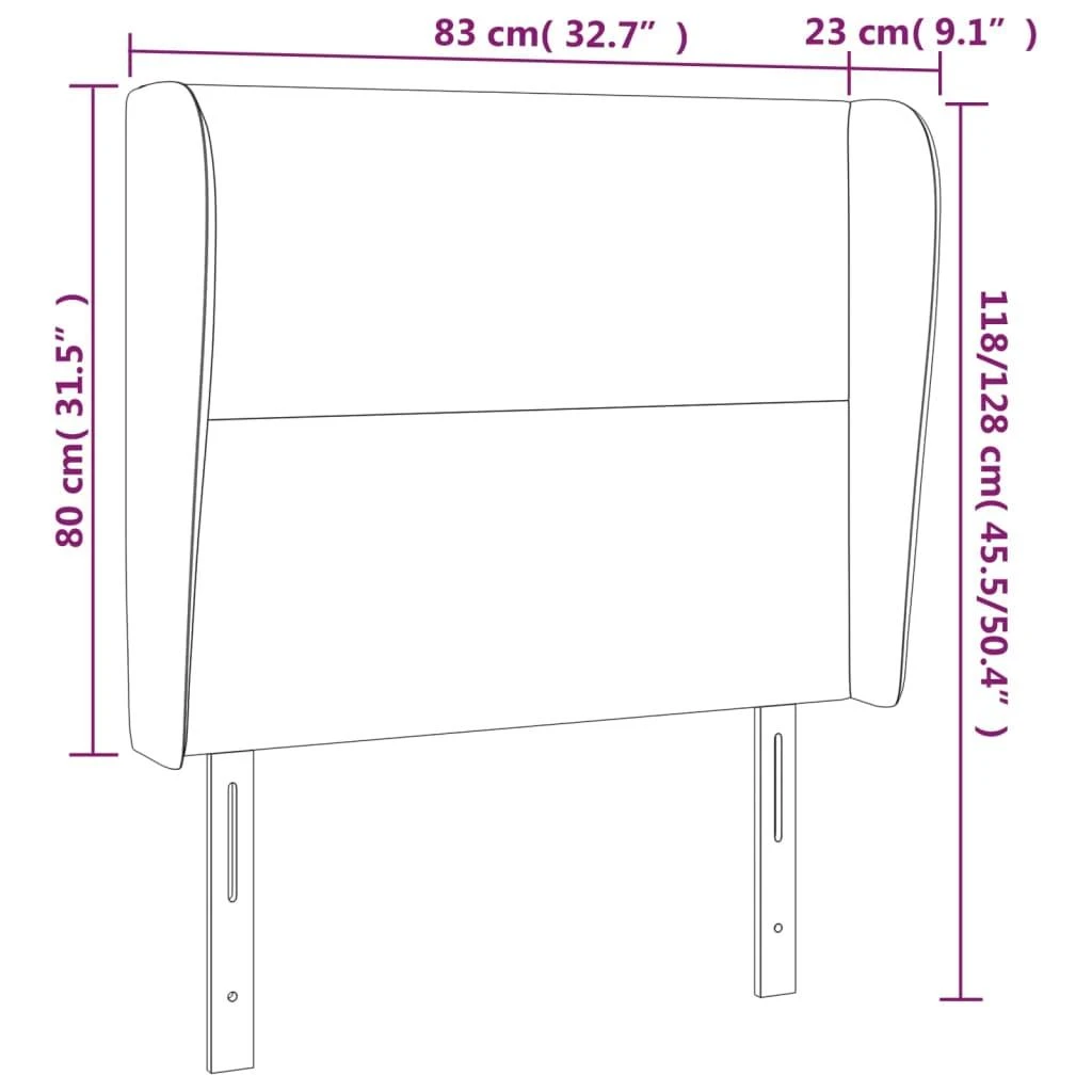Galvūgalis su auselėmis, rudas, 83x23x118/128cm, audinys