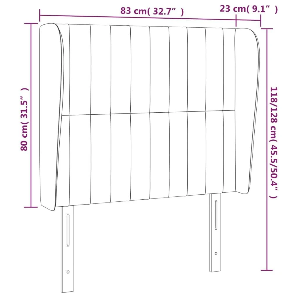 Galvūgalis su auselėmis, rudas, 83x23x118/128cm, audinys