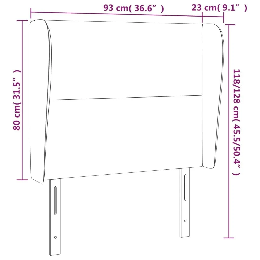 Galvūgalis su auselėmis, rudas, 93x23x118/128cm, audinys
