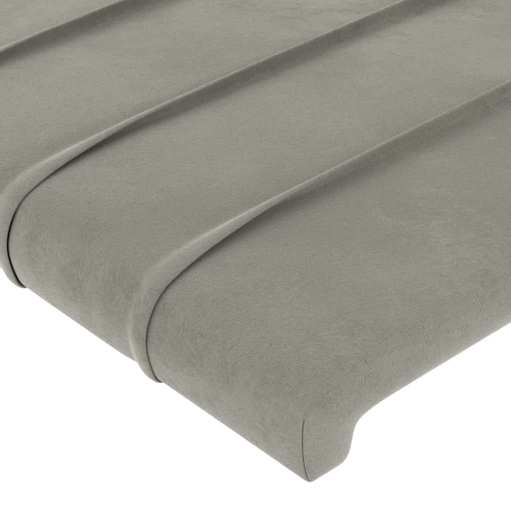 Galvūgalis su auselėmis, šviesiai pilkos,83x16x78/88cm, aksomas