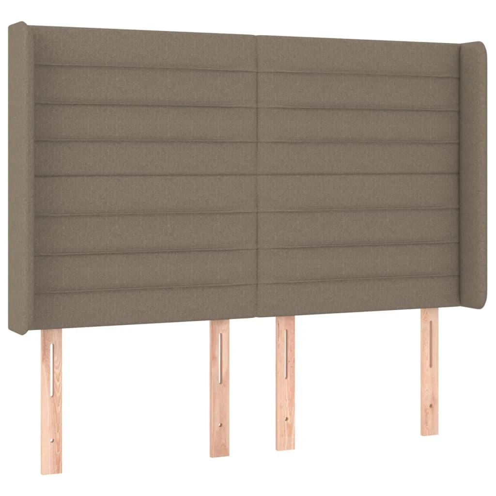 Galvūgalis su auselėmis, taupe, 147x16x118/128cm, audinys
