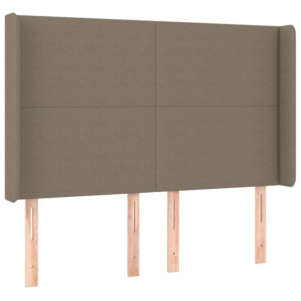 Galvūgalis su auselėmis, taupe, 147x16x118/128cm, audinys