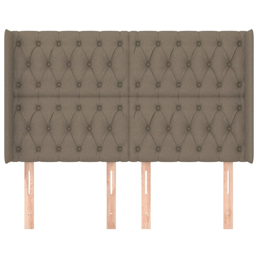 Galvūgalis su auselėmis, taupe, 147x16x118/128cm, audinys