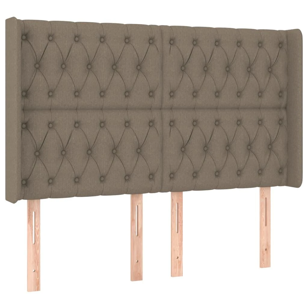 Galvūgalis su auselėmis, taupe, 163x16x118/128cm, audinys