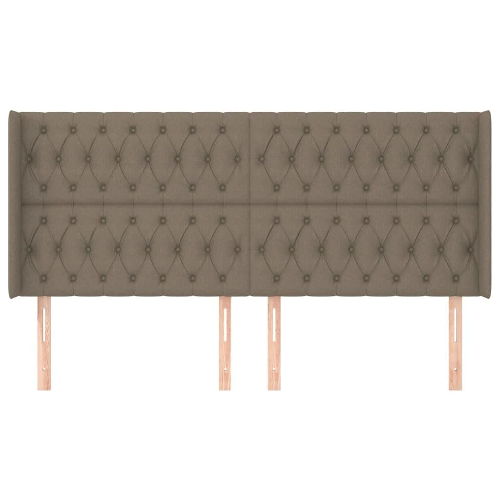 Galvūgalis su auselėmis, taupe, 183x16x118/128cm, audinys