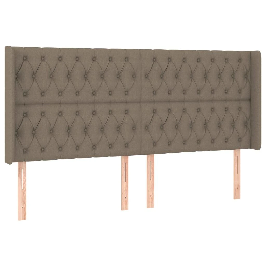Galvūgalis su auselėmis, taupe, 183x16x118/128cm, audinys