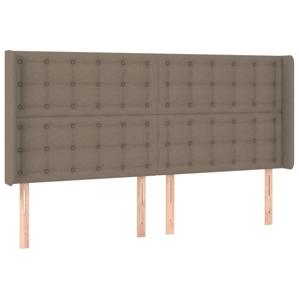Galvūgalis su auselėmis, taupe, 183x16x118/128cm, audinys