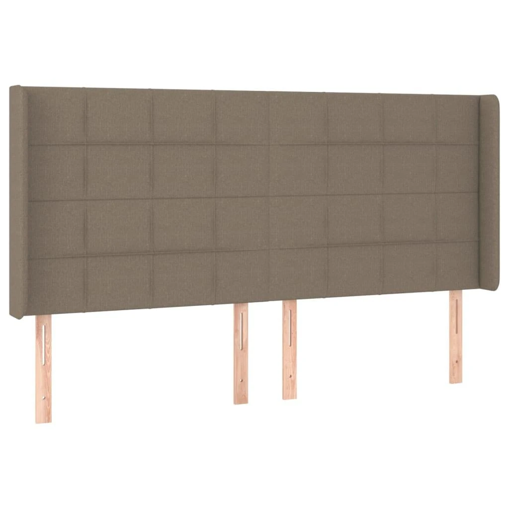 Galvūgalis su auselėmis, taupe, 203x16x118/128cm, audinys
