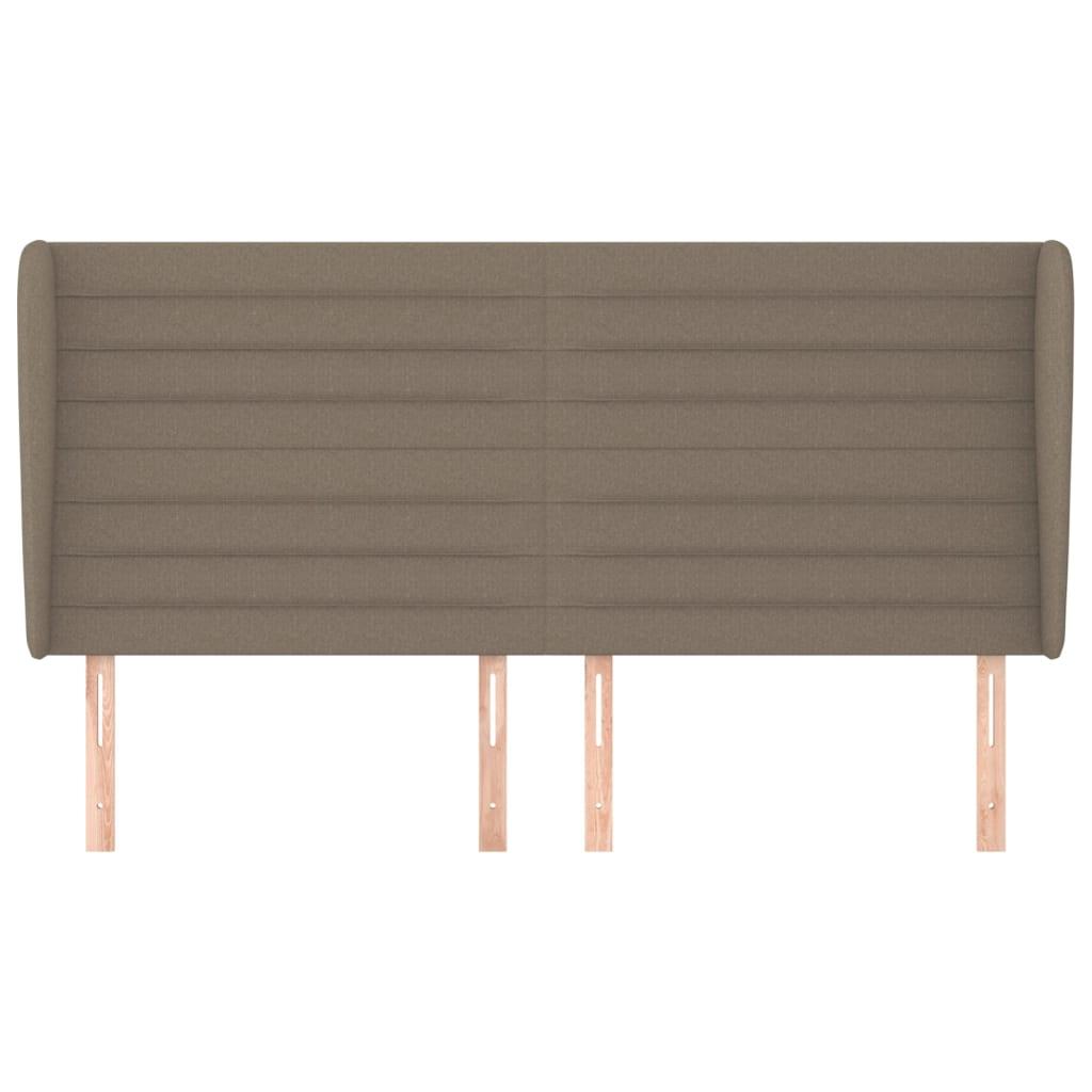 Galvūgalis su auselėmis, taupe, 203x23x118/128cm, audinys