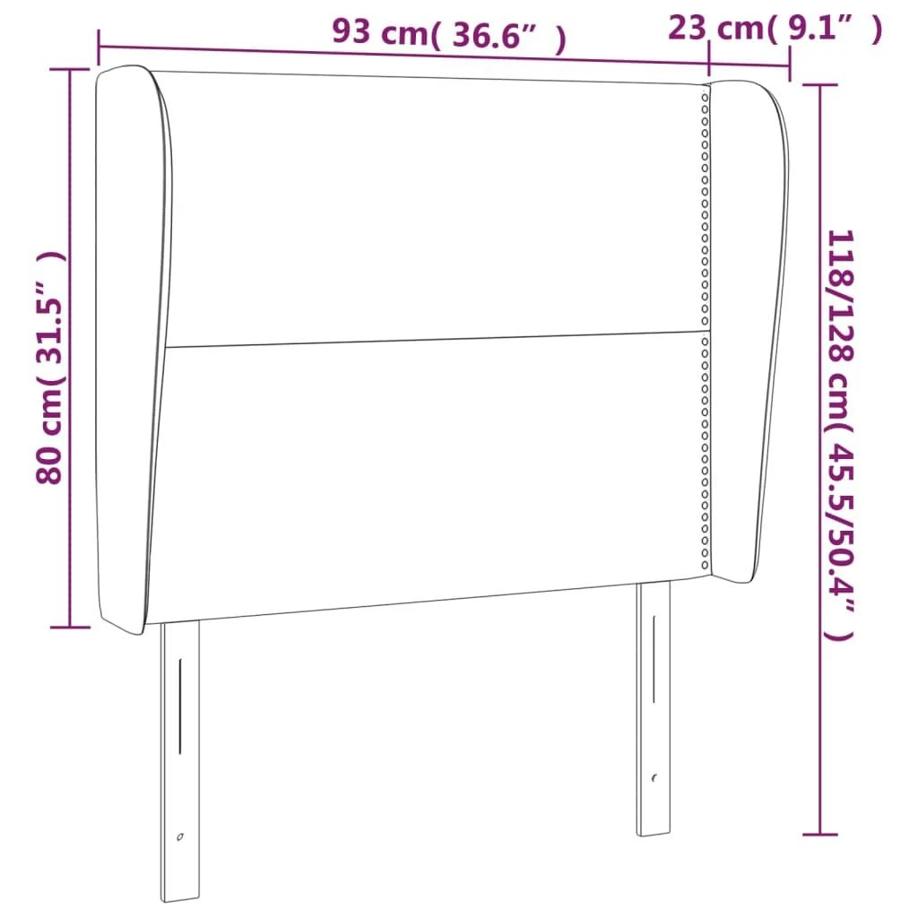 Galvūgalis su auselėmis, taupe, 93x23x118/128cm, audinys