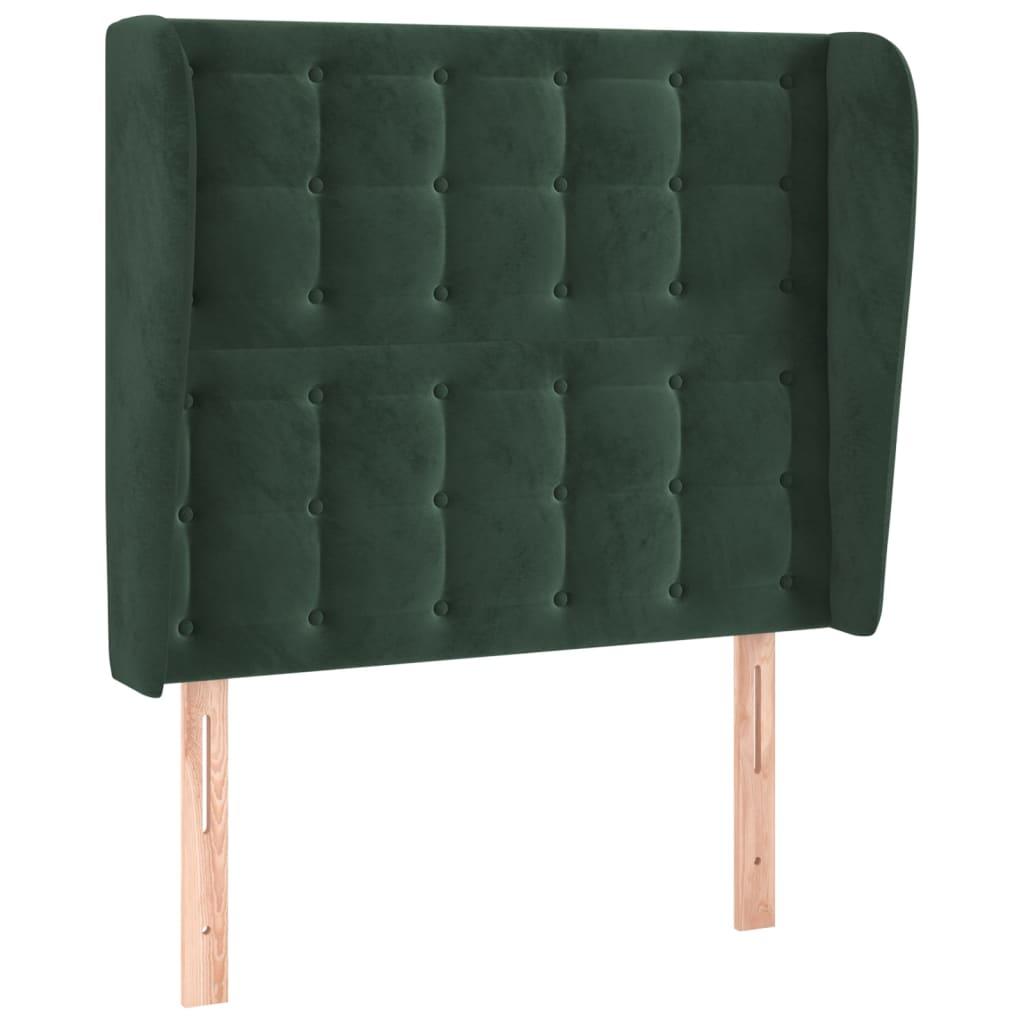 Galvūgalis su auselėmis, žalias, 83x23x118/128cm, aksomas