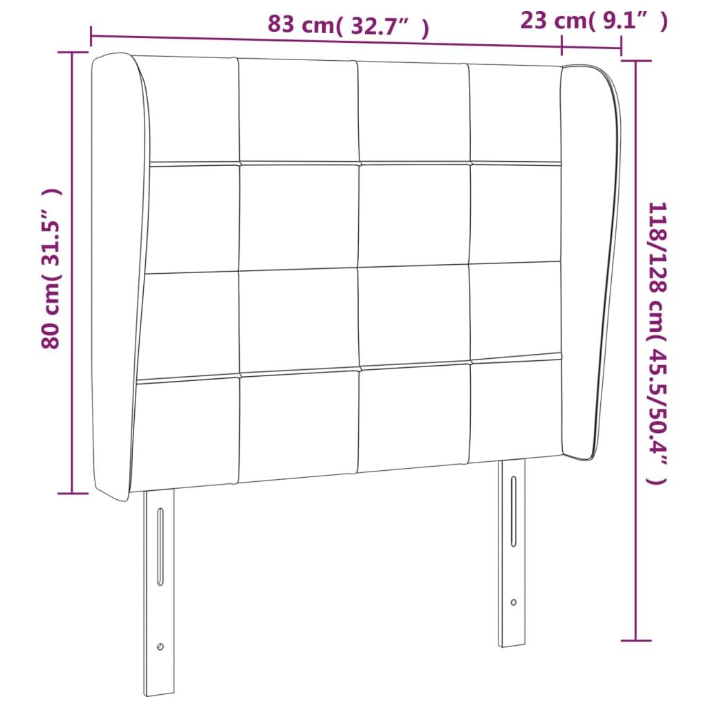 Galvūgalis su auselėmis, žalias, 83x23x118/128cm, aksomas