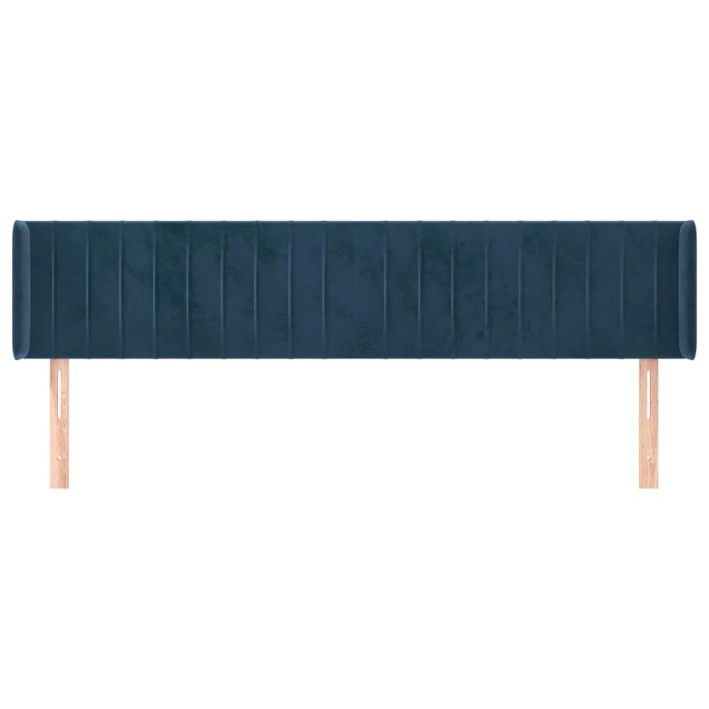 Galvūgalis su auselėmis,tamsiai mėlynos,163x16x78/88cm, aksomas