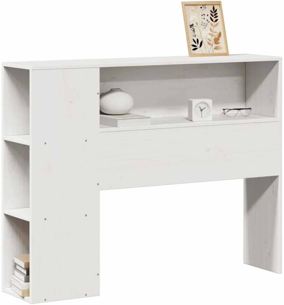 Galvūgalis su daiktų laikymo vieta, baltas, 75cm, pušis