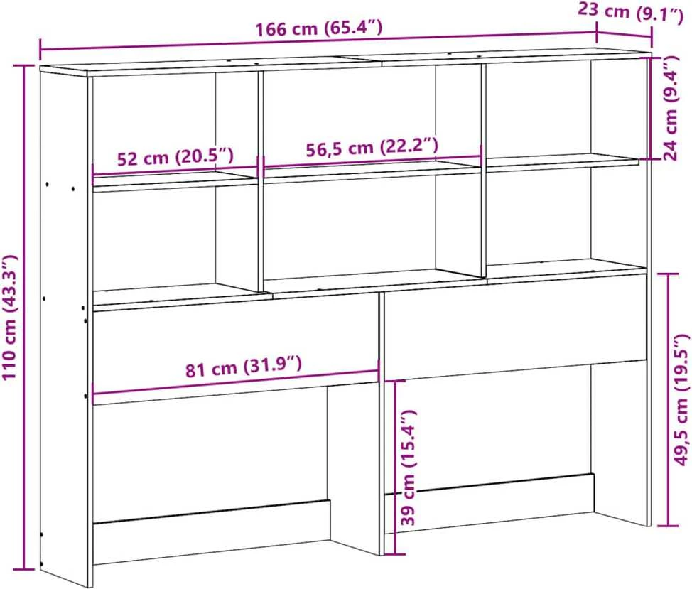 Galvūgalis su daiktų laikymo vieta, baltas, 160cm, pušis