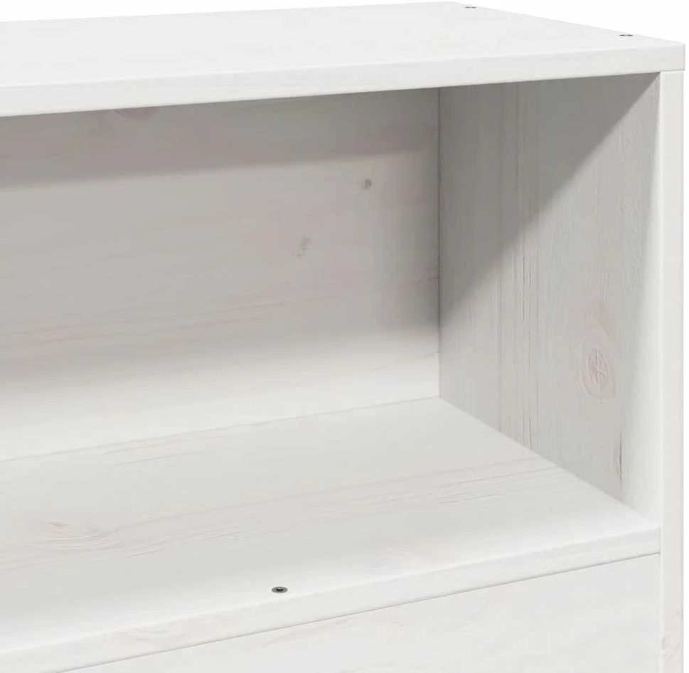 Galvūgalis su daiktų laikymo vieta, baltas, 75cm, pušis
