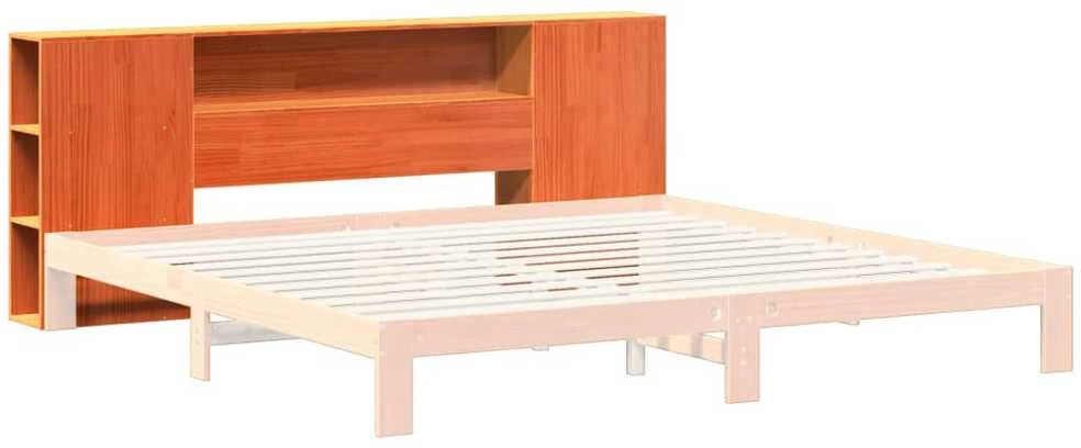 Galvūgalis su daiktų laikymo vieta, rudas, 200cm, pušis