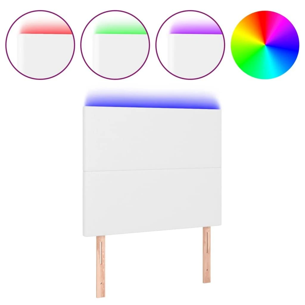 Galvūgalis su LED, baltos spalvos, 100x5x118/128 cm