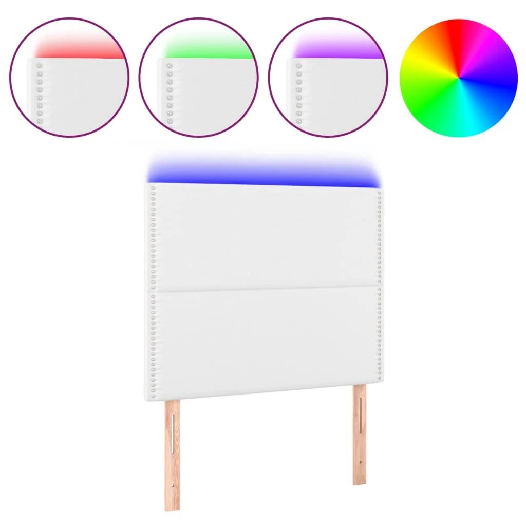 Galvūgalis su LED, baltos spalvos, 100x5x118/128 cm