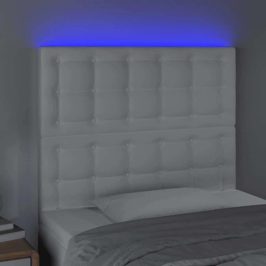 Galvūgalis su LED, baltos spalvos, 80x5x118/128 cm