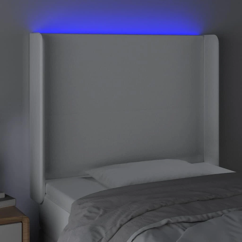 Galvūgalis su LED, baltos spalvos, 83x16x118/128 cm