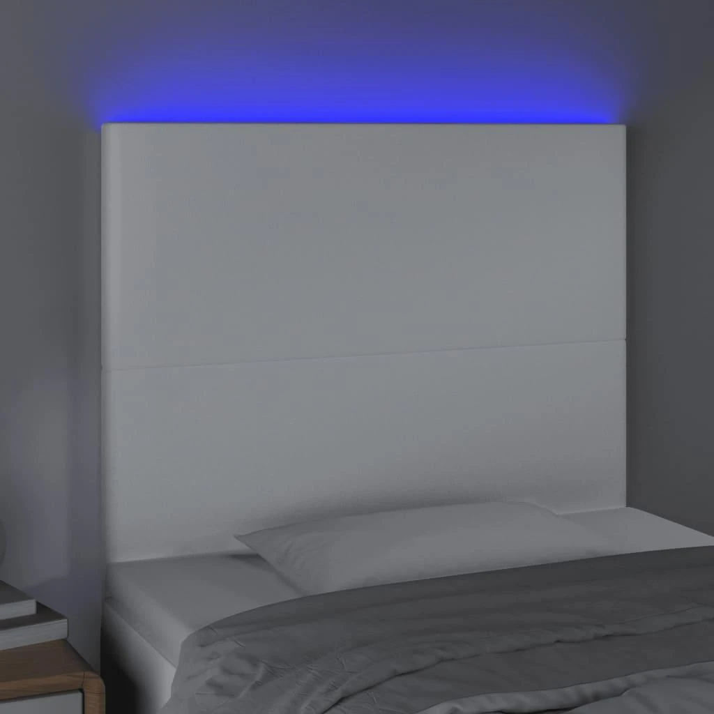 Galvūgalis su LED, baltos spalvos, 90x5x118/128 cm