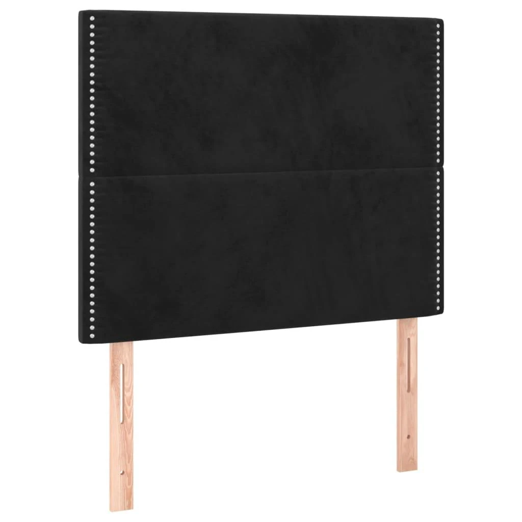 Galvūgalis su LED, juodos spalvos, 100x5x118/128cm, aksomas