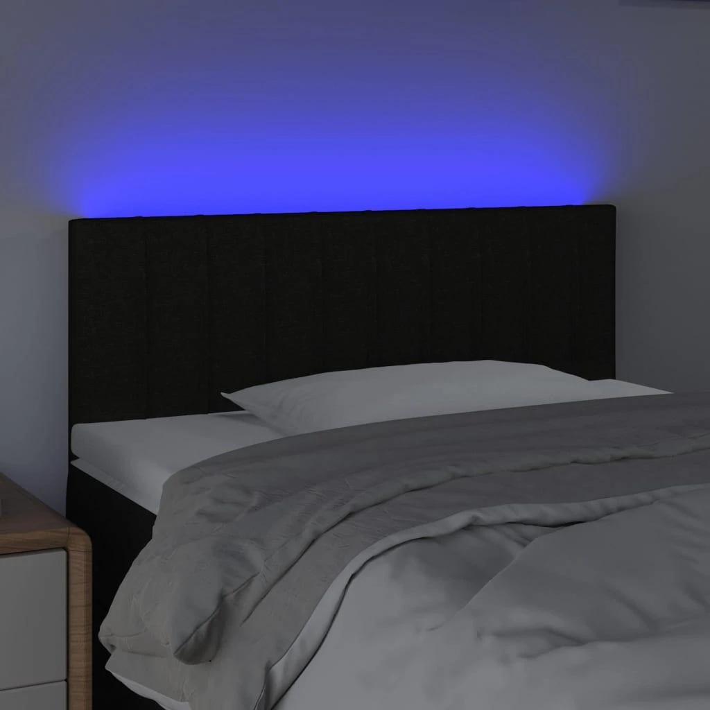 Galvūgalis su LED, juodos spalvos, 100x5x78/88cm, audinys