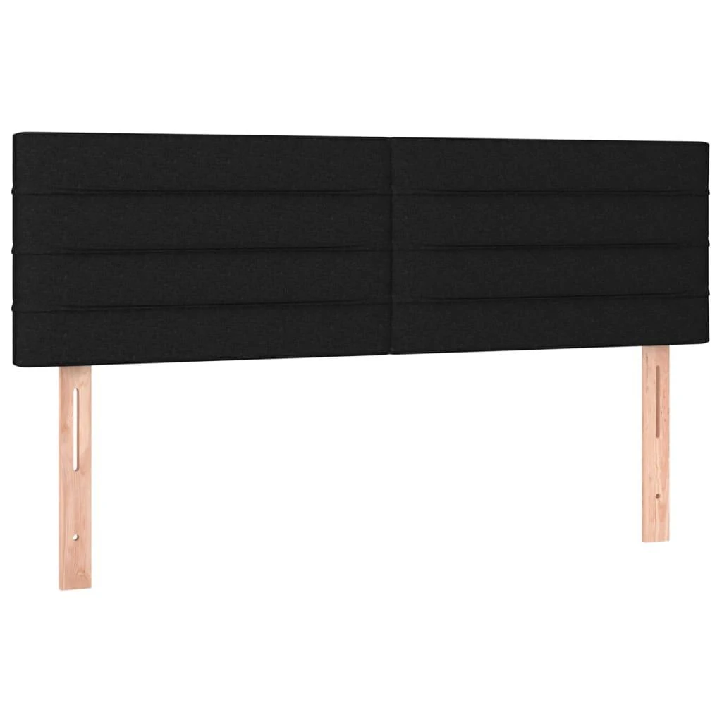 Galvūgalis su LED, juodos spalvos, 144x5x78/88cm, audinys