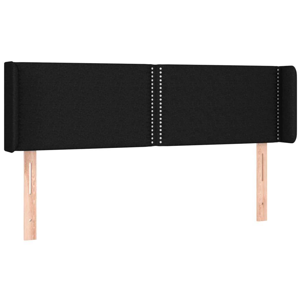 Galvūgalis su LED, juodos spalvos, 147x16x78/88cm, audinys