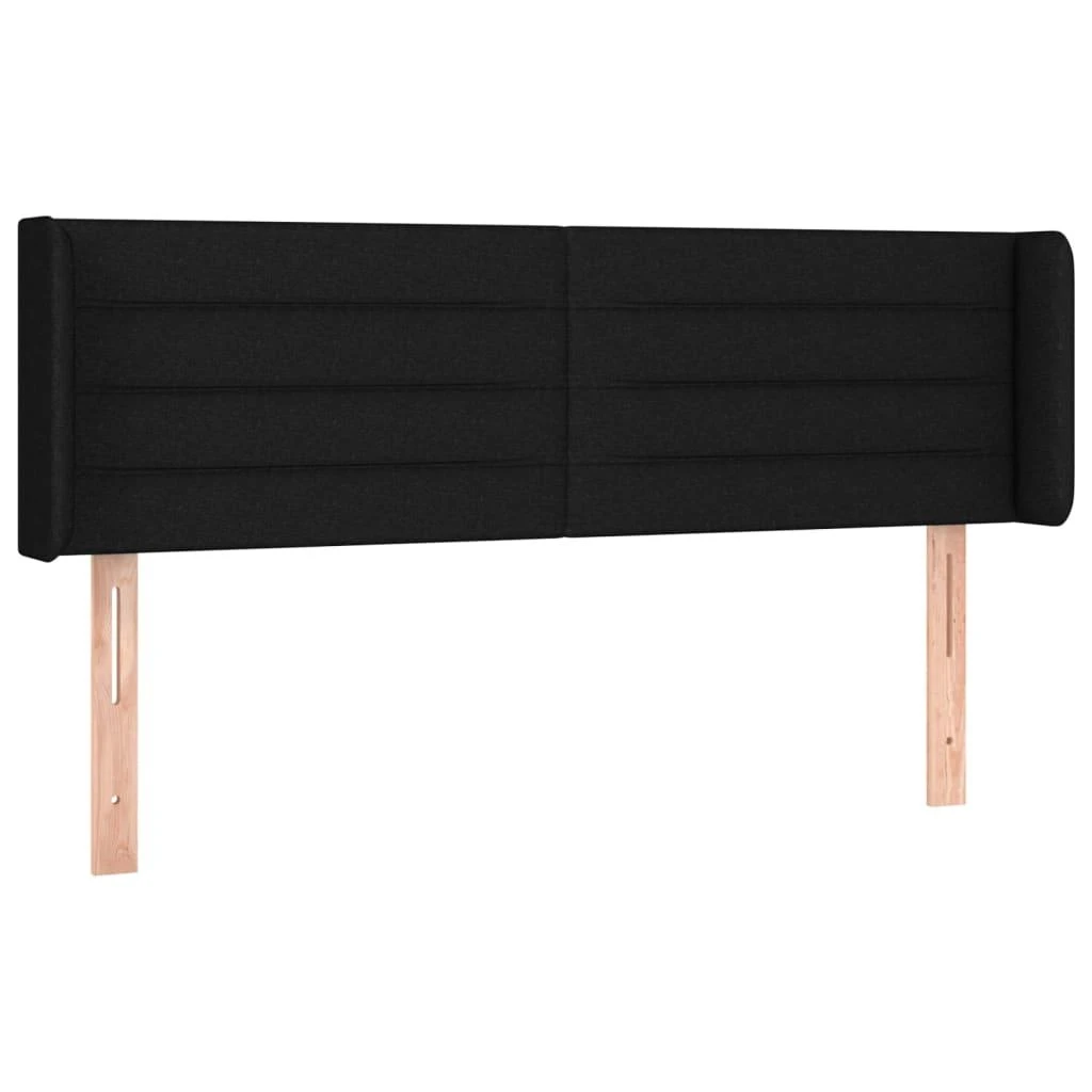 Galvūgalis su LED, juodos spalvos, 147x16x78/88cm, audinys