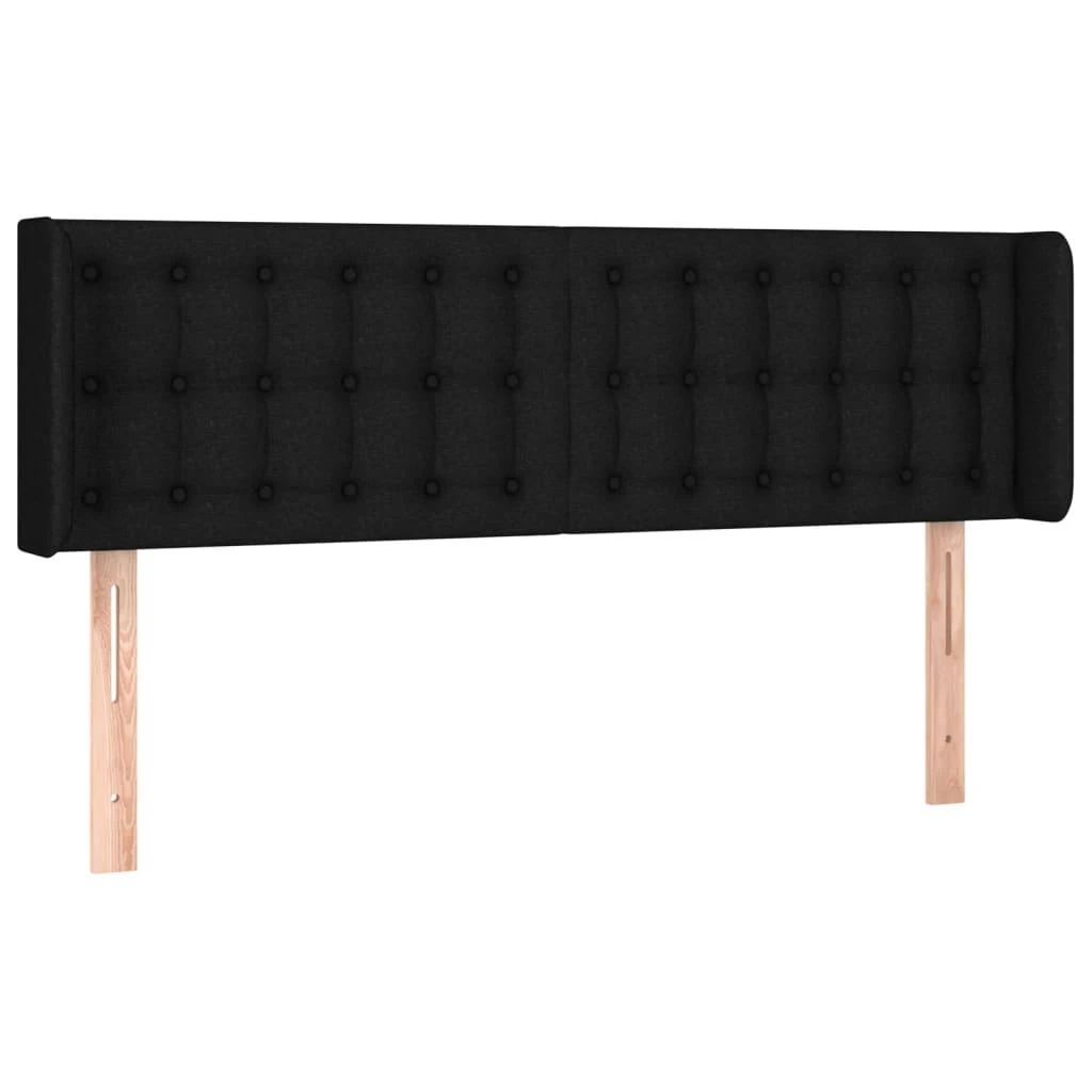 Galvūgalis su LED, juodos spalvos, 147x16x78/88cm, audinys