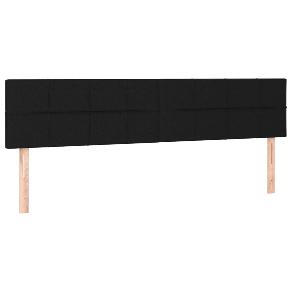 Galvūgalis su LED, juodos spalvos, 160x5x78/88cm, audinys